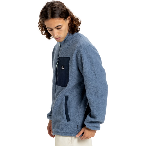 2025 Quiksilver Mens Clean Coast Full Zip Fleece EQYPF03066 - China Blue
